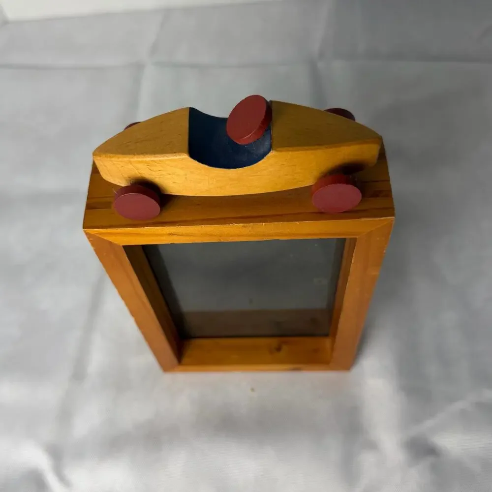Malden Wood Race Car Photo Frame Boys Room Car Nursery Decor 4.5x8 Wooden Toy